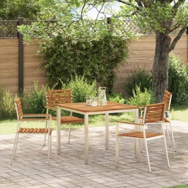 Āraēdamgalds Brūna 200X90X75Cm Cieta Teak Koks Vidaxl