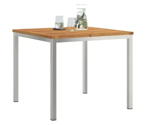 Āra Ēdamgalds 90X90X74.5 Cm No Cieta Akācijas Koka Vidaxl Āra Ēdamgalds 90X90X74.5 Cm No Cieta Akācijas Koka Vidaxl