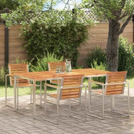 Āraēdamgalds Brūna 200X90X75Cm Cieta Teak Koks Vidaxl