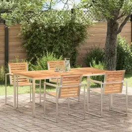 Välisöögilaud Pruun 200X90X75 Cm Tugev Teakipuit