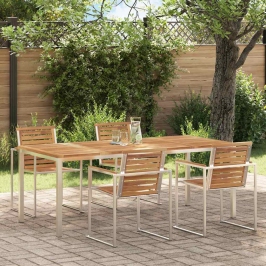 Āraēdamgalds Brūna 200X90X75Cm Cieta Teak Koks Vidaxl
