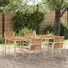 Āraēdamgalds Brūna 200X90X75Cm Cieta Teak Koks Vidaxl