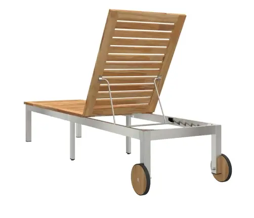 Sauļošanās Krēsls Brūna 207 X 58 X 35Cm Akācijas Masīvkoks Vidaxl