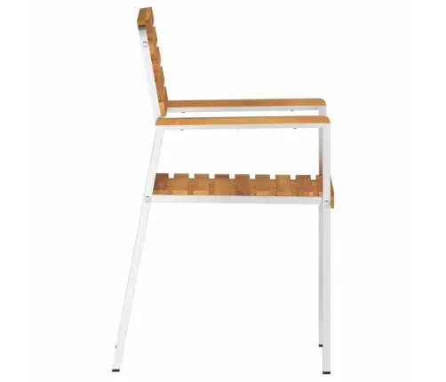 Kaudzējamie Dārza Krēsli 2 Gab. Cietā Akāciju Koks Un Nerūsējošais Tērauds Vidaxl