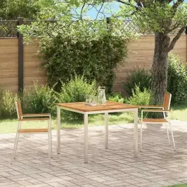 Dārza Krēsls 2 Pcs Brūna 56 X 54.5 X 87Cm Akācijas Masīvkoks Vidaxl