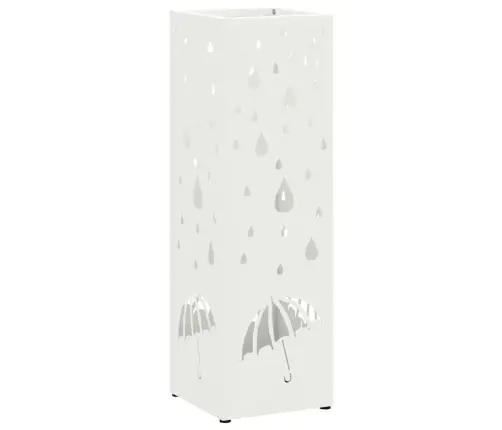 Lietussargu Turētājs Balts Metāls Standarts Motīvs Vidaxl