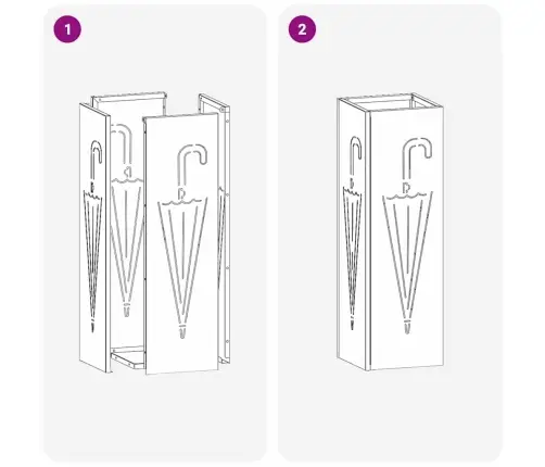 Lietussargu Turētājs Antracīts Metāls Standarts Vidaxl
