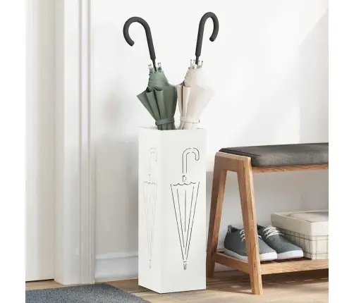 Lietussargu Turētājs Baltā Metāla Kompakts Lietussargu Turētājs Vidaxl