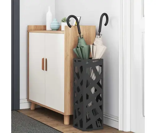 Lietussargu Turētājs Melns Metāls Vidējs Raksts Vidaxl