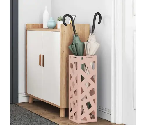 Lietussargu Turētājs Rozā Metāls Vidējs Dekoratīvie Ielaidumi Vidaxl