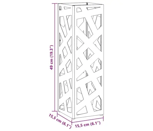 Lietussarga Turētājs Antracīts Metāls Vidējs Izturīgs Vidaxl