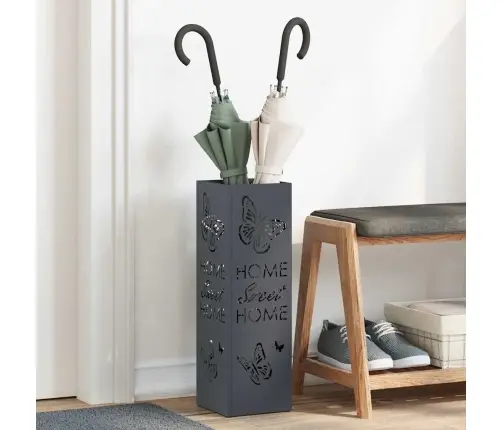 Lietussarga Turētājs Antracīts Metāls Vidējs Raksts Vidaxl