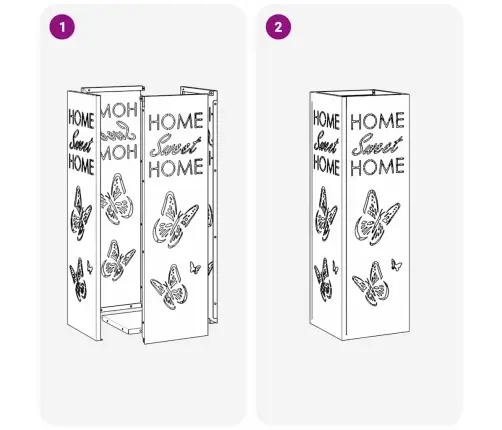 Lietussargu Turētājs Melns Metāls Standarta Dekoratīvie Ielaidumi Vidaxl