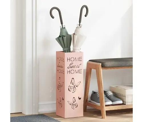 Lietussargu Turētājs Rozā Metāls Vidējs Dekoratīvs Vidaxl