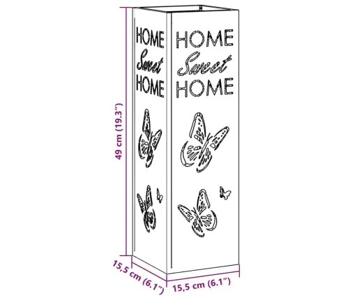 Lietussargu Turētājs Rozā Metāls Vidējs Dekoratīvs Vidaxl