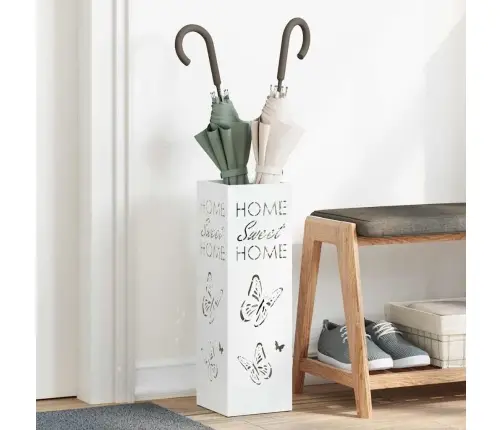 Lietussargu Turētājs Balts Metāls Standarta Izturīgs Vidaxl