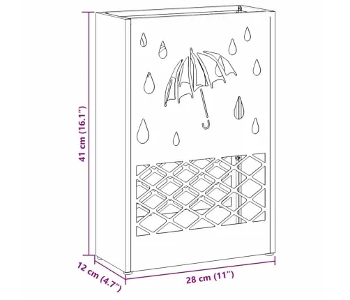 Sandėliavimo Kabliukas Ir Laikiklis Juoda 28 X 12 X 41 Cm