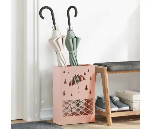 Rozā Lietussarga Statīvs 28X12X41 Cm Tērauds Vidaxl