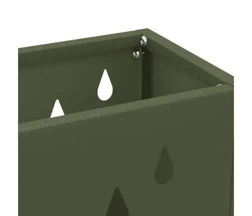 Olīvu Zaļš Lietussarga Statīvs, 28X12X41 Cm, Tērauds Vidaxl