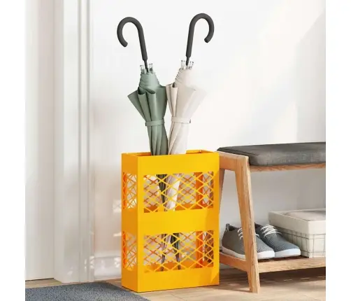 Sinepju Dzeltenais Lietussarga Statīvs, 28X12X41 Cm, Tērauds Vidaxl