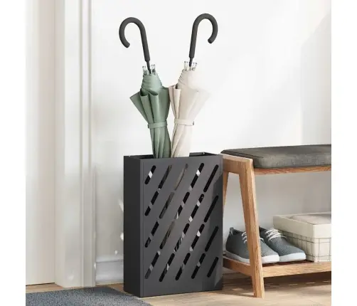 Melns Lietussarga Statīvs - 28X12X41 Cm Tērauds Vidaxl