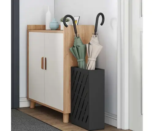 Melns Lietussarga Statīvs - 28X12X41 Cm Tērauds Vidaxl