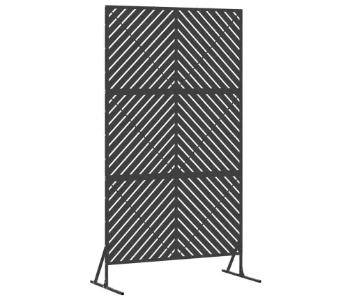 Melns Privātuma Ekrāns 100X50X180 Cm Tērauds Vidaxl Melns Privātuma Ekrāns 100X50X180 Cm Tērauds Vidaxl