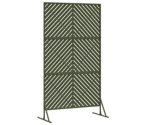 Privātuma Ekrāns Olīvu Zaļā Krāsā, 100X50X180 Cm, No Tērauda Vidaxl
