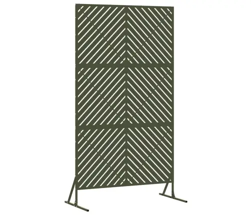 Privātuma Ekrāns Olīvu Zaļā Krāsā, 100X50X180 Cm, No Tērauda Vidaxl