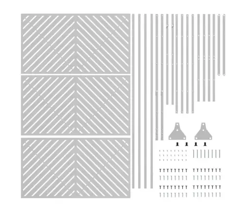 Privātuma Ekrāns 100X50X180 Cm Cinkots Tērauds Vidaxl