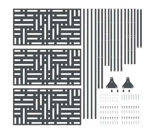 Privātuma Ekrāns Antracīts 100 X 50 X 180 Cm Tērauds Vidaxl