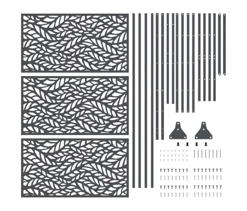 Privātuma Ekrāns Antracīts 100 X 50 X 180 Cm Tērauds Vidaxl