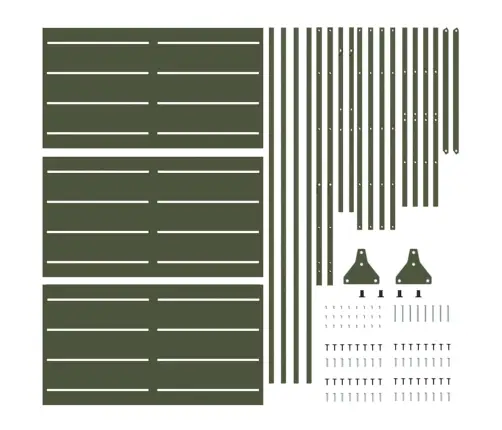 Privātuma Ekrāns Olīvu Zaļš Tērauds Vidaxl Privātuma Ekrāns Olīvu Zaļš Tērauds Vidaxl