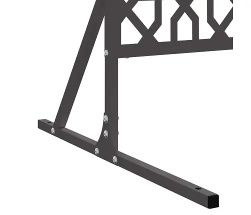 Melnais Privātuma Ekrāns 100X50X180 Cm Tērauda Vidaxl