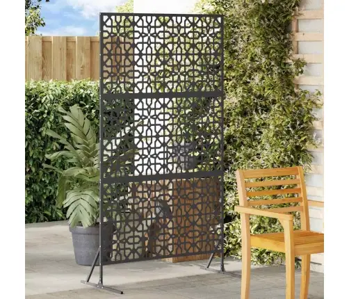 Melnais Privātuma Ekrāns 100X50X180 Cm Tērauda Vidaxl
