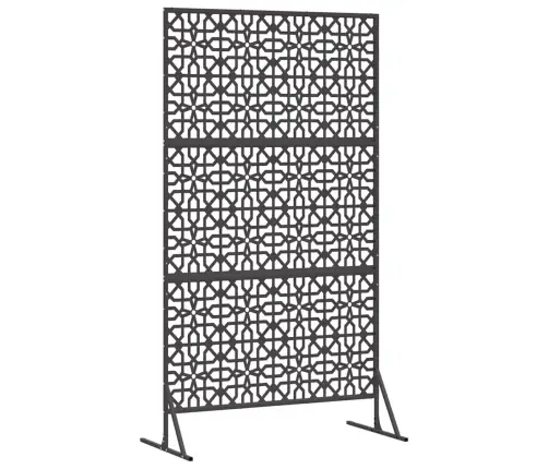 Melnais Privātuma Ekrāns 100X50X180 Cm Tērauda Vidaxl