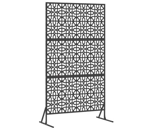 Melnais Privātuma Ekrāns 100X50X180 Cm Tērauda Vidaxl