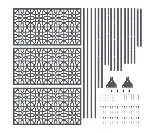 Privātuma Ekrāns Antracītā, 100Cm X 50Cm X 180Cm, Tērauds Vidaxl