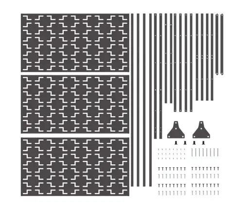 Privātuma Ekrāns, Melns, 100X50X180 Cm, Tērauds Vidaxl