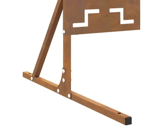 Privātuma Ekrāns 100X50X180 Cm Laika Apstākļu Tēraudā Vidaxl