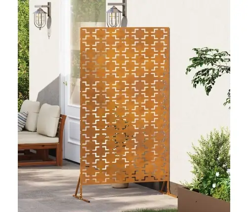 Privātuma Ekrāns 100X50X180 Cm Laika Apstākļu Tēraudā Vidaxl