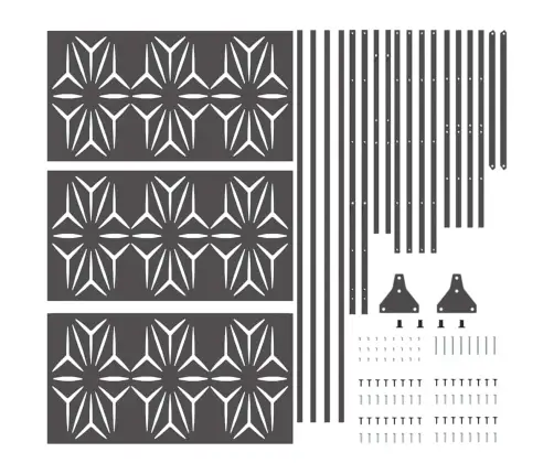 Privātuma Ekrāns - Melns, 100X50X180 Cm, Tērauds. Vidaxl