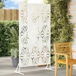 Privātuma Ekrāns Balts Tērauds Vidaxl