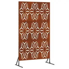 Privātuma Ekrāns Pelēka 100 X 50 X 180 Cm Novecināts Tērauds Vidaxl