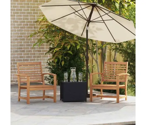 Dārza Krēsli 2 Pcs Dabiska 60 X 65 X 76.5 Cm Masīvs Tīkkoks Vidaxl
