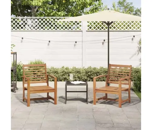 Dārza Krēsli 2 Pcs Dabiska 60 X 65 X 76.5 Cm Masīvs Tīkkoks Vidaxl