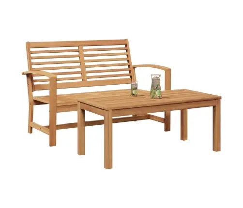 Dārza Dīvānu Komplekts Dabiska Masīvs Tīkkoks Vidaxl