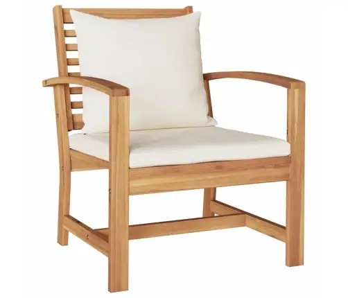 Sodo Kėdės 2 Pcs Natūrali 60 X 65 X 76.5 Cm Tikmedžio Masyvas