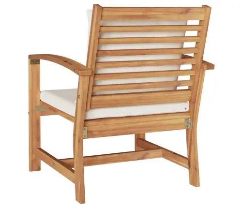 Sodo Kėdės 2 Pcs Natūrali 60 X 65 X 76.5 Cm Tikmedžio Masyvas