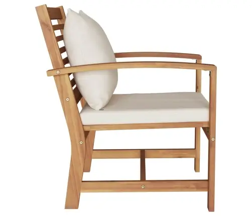 Sodo Kėdės 2 Pcs Natūrali 60 X 65 X 76.5 Cm Tikmedžio Masyvas